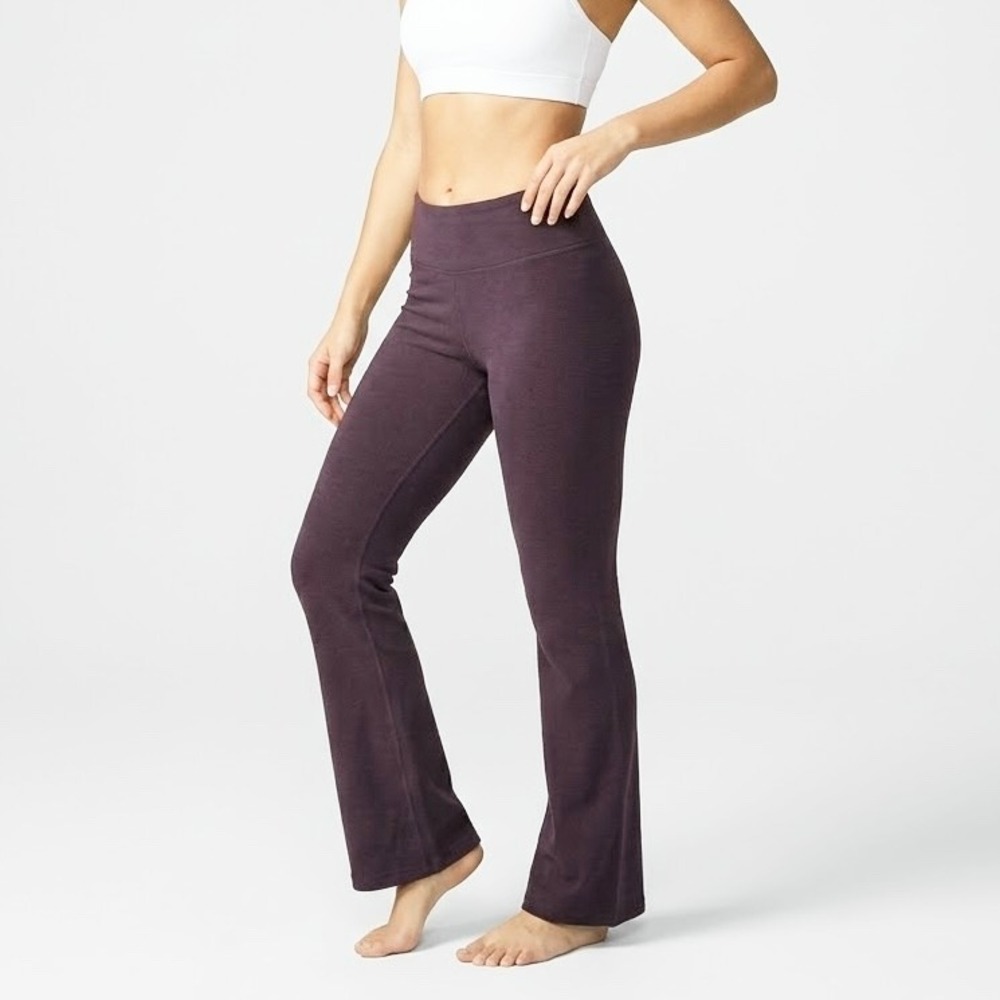 Pact Bootcut Leggings Organic Cotton Purple Yoga Pants Size Large
